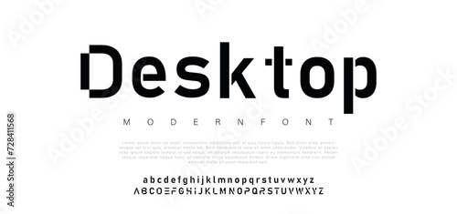 DESKTOP Lettering Minimalist Fashion. Elegant alphabet letters serif font and number. Typography fonts regular uppercase, lowercase.