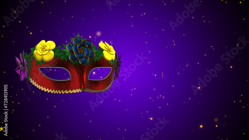 Brazilian Carnival Mask with sparkling lights