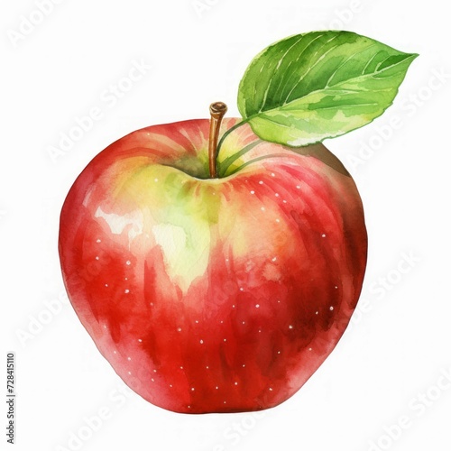 red apple watercolor 