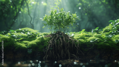 a world where plants communicate through a network of roots. 