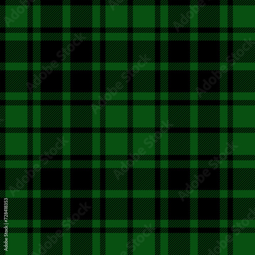 Green tartan plaid seamless pattern