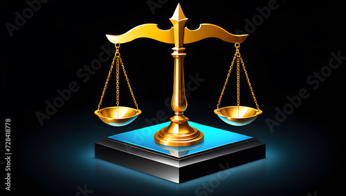 justice balance, scale icon vector clipart isolated on a black background