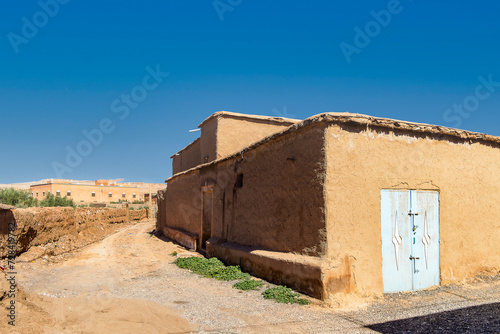 Ksar Ait Ben haddou, old Berber adobe-brick village or kasbah. Ouarzazate, Draa-Tafilalet, Morocco, North Africa.