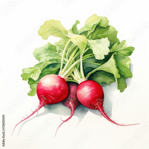 watercolor radish 