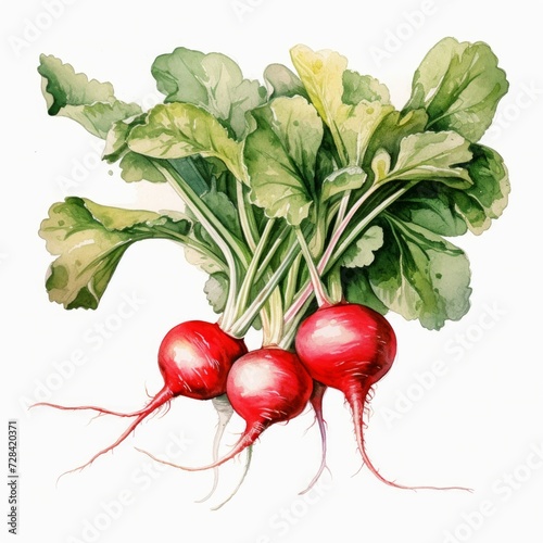 watercolor radish 