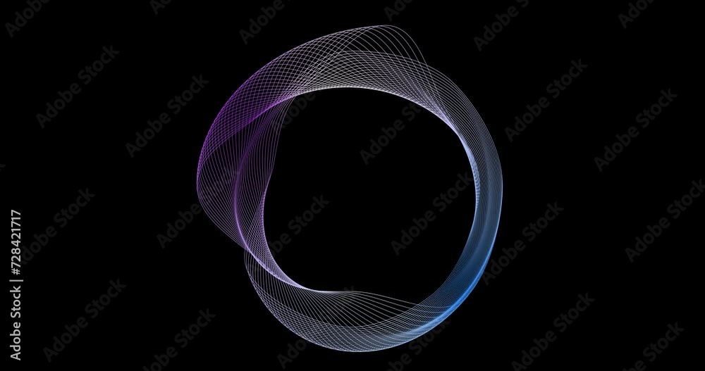 curved wavy lines tech futuristic motion background. dynamic abstract line waving loop line. Metaverse Abstract Seamless wave abstract lines stream 4K background loop