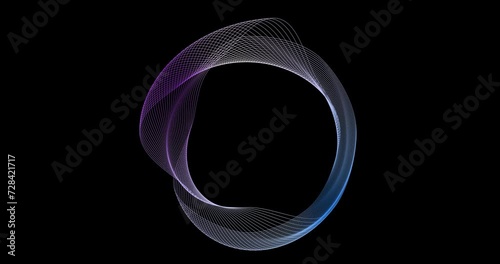 curved wavy lines tech futuristic motion background. dynamic abstract line waving loop line. Metaverse Abstract Seamless wave abstract lines stream 4K background loop