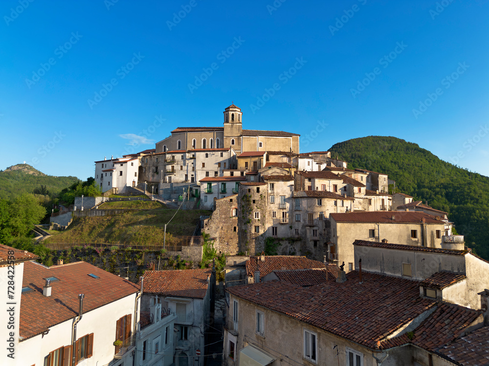 Lagonegro, Potenza district, Basilicata, Italy, Lucanian Apennines-Val d'Agri-Lagonegrese National Park, view of the historic centre