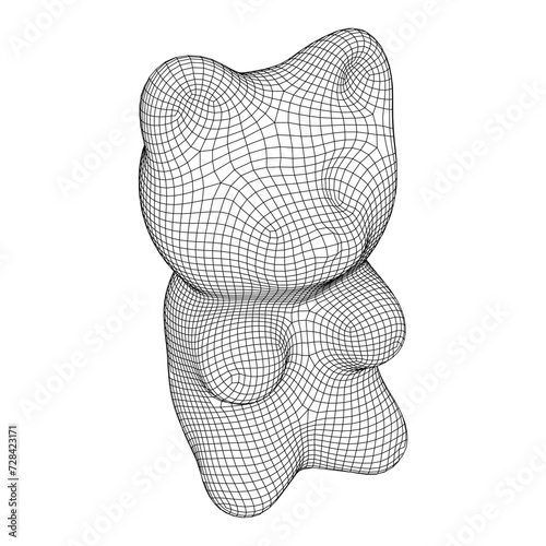 Gummy bear. Jelly fruit candy