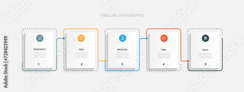 modern design template infographic vector element with 5 step process or option