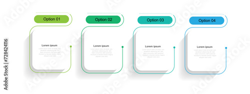 4 step infographic template vector suitable for web presentation and business information