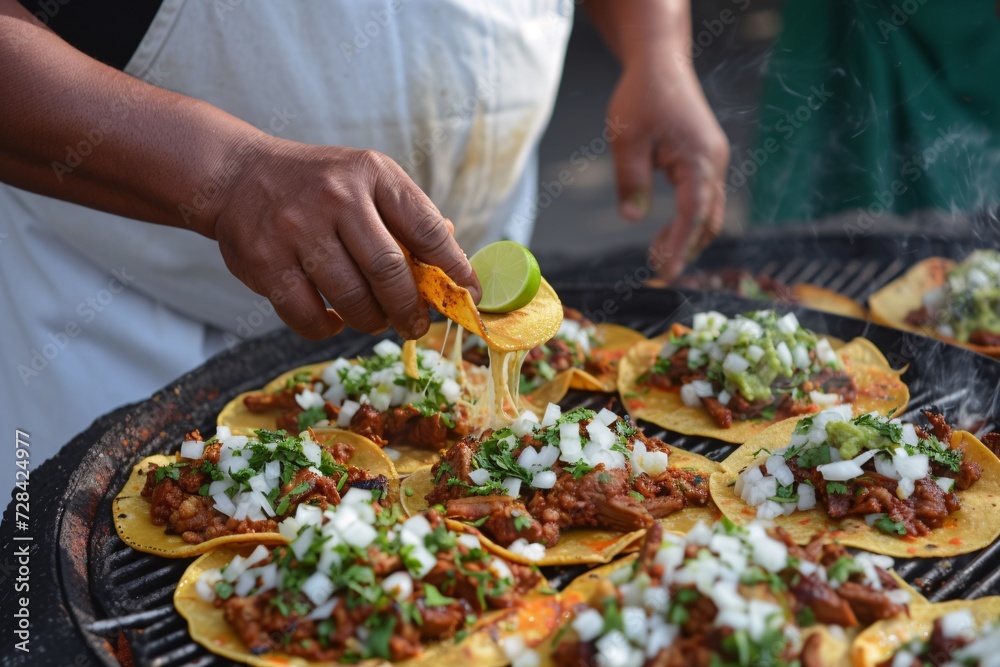Traditional mexican pork tacos
