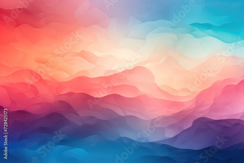 Abstract colorful mountain ranges. Rainbow gradient background