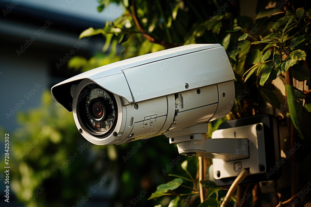 Surveillance camera is installed with a waterproof cover to protect the camera in accordance with the concept of a home security system
