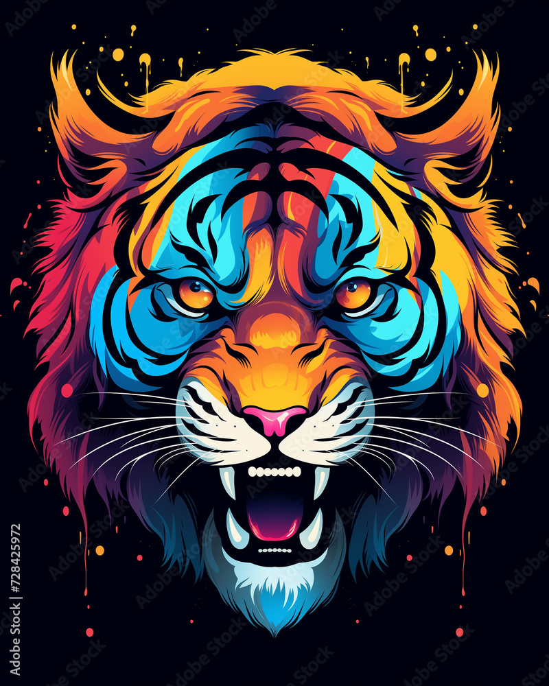 Intense Angry Tiger Symbolism