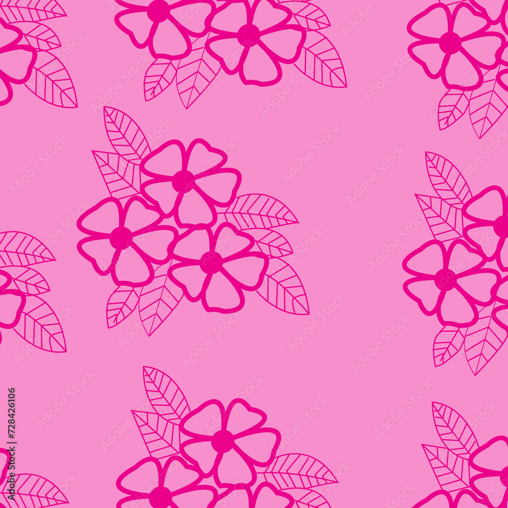 Flower design pattern. Seamless Flower design pattern 