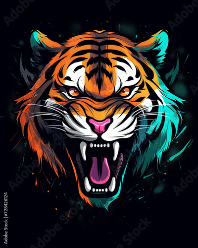 Angry Tiger Logo Intensity © lan