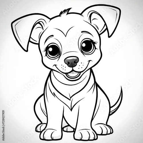 Puppy coloring pages Dog coloring pages  Animal Coloring page  for Kids Children stock vector illustration