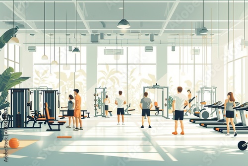gymnasium illustration