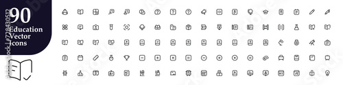 Education line icon collection. Editable stroke. Vector illustration.
