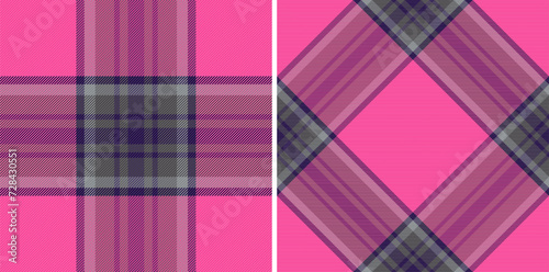 Fabric texture check of pattern background tartan with a textile seamless vector plaid.