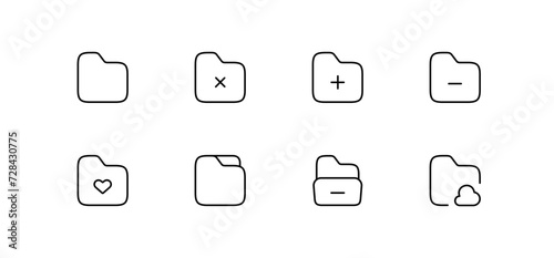Folder icon set. Can be used for your website design, app, logo, UI.