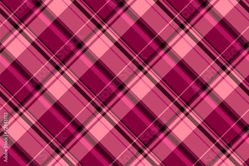 Background pattern textile of seamless texture vector with a tartan plaid check fabric.