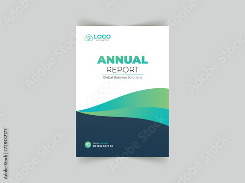 Vector abstract elegant annual report book cover photo