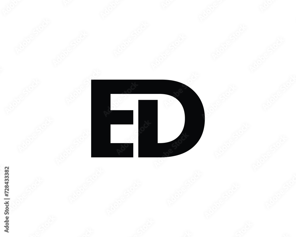 ED logo design vector template ED logo design vector template