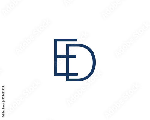 ED logo design vector template