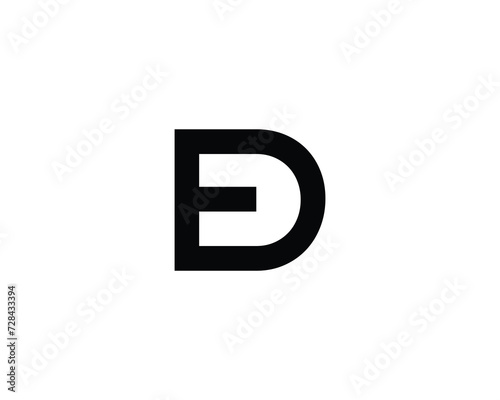 ED DE Logo design vector template