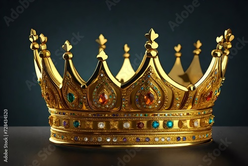 golden crown isolated on white background