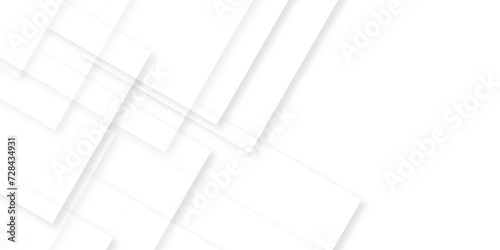 Abstract white and grey modern minimalistic pale geometric pattern white square shape with futuristic background squares in bright light with soft shadows as pattern. paper texture.
