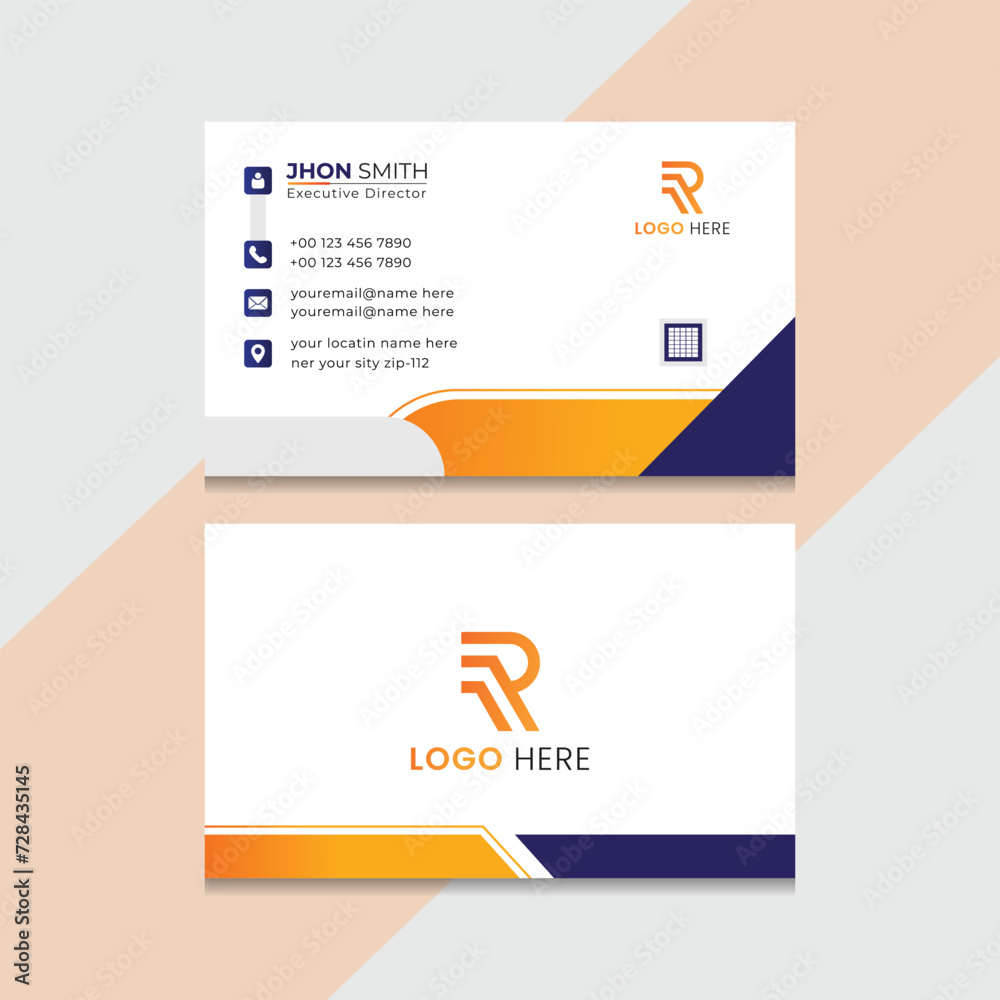 creative modern and clean professional business card template