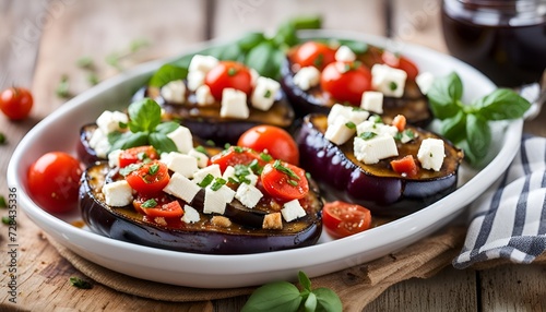 Mediterranean Baked Eggplant with Tomato and Feta Recipe 