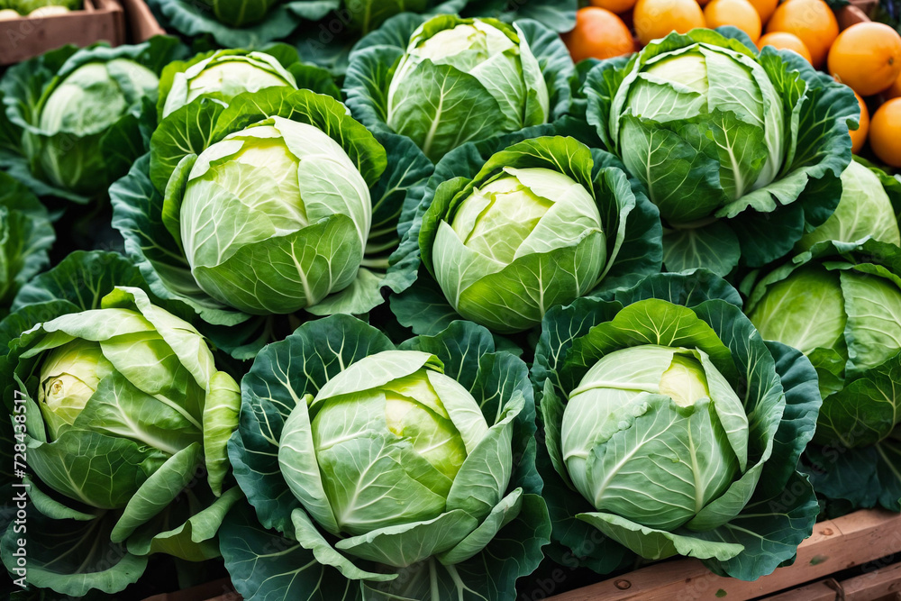 Fototapeta premium cabbage in the market
