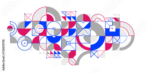 Bauhaus style abstract geom...