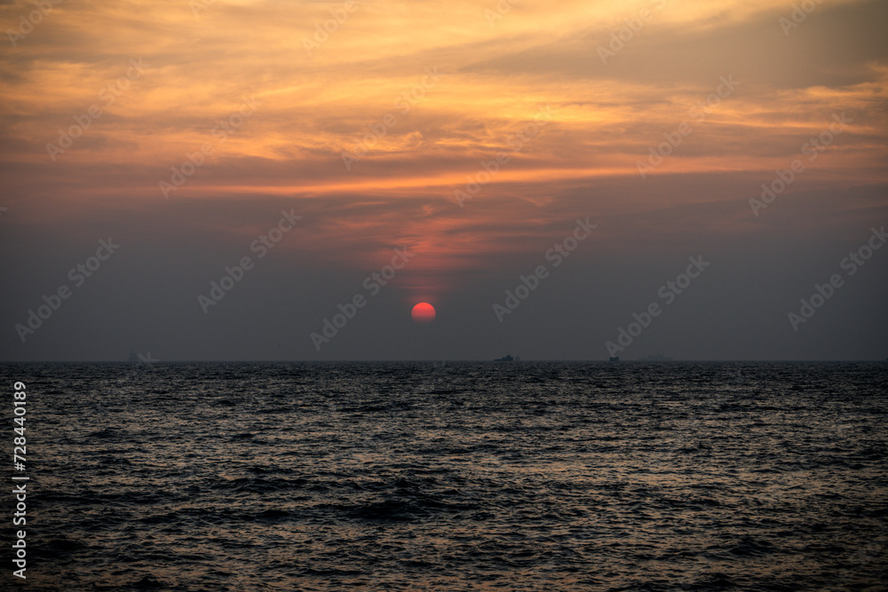 Fort kochi the Sunset of Arabian sea. the Kerala's most beautiful Tourist Destination 