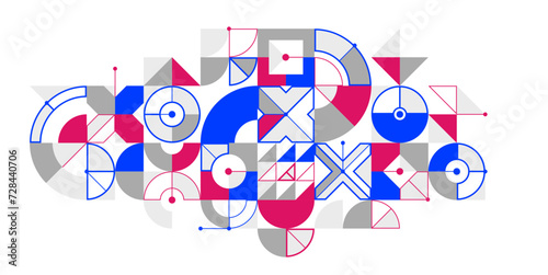 Bauhaus style abstract geom...