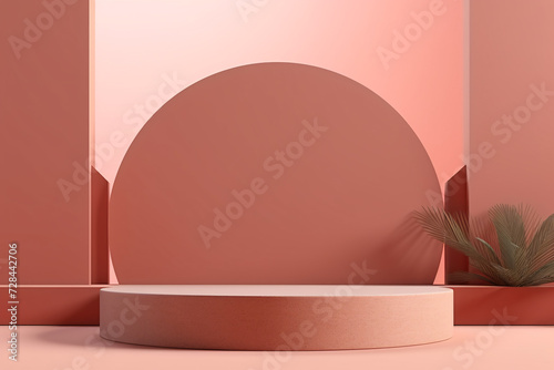 Abstract Geometric Shape Background, Modern Minimalist Mockup for Podium Display or Showcase