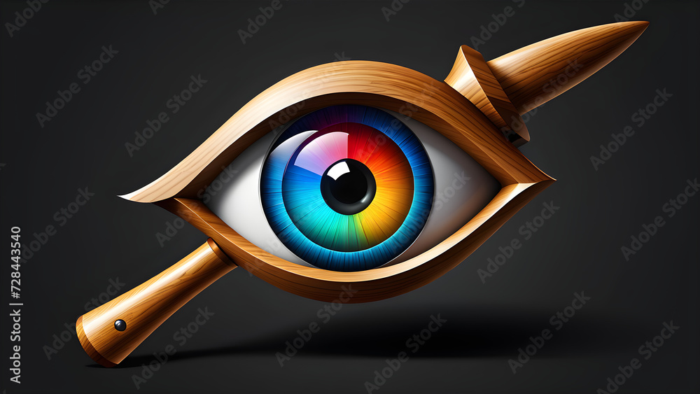 3d eye icon. eye symbol. vector clipart isolated on a black background 3d eye icon. eye symbol. vector clipart isolated on a black background