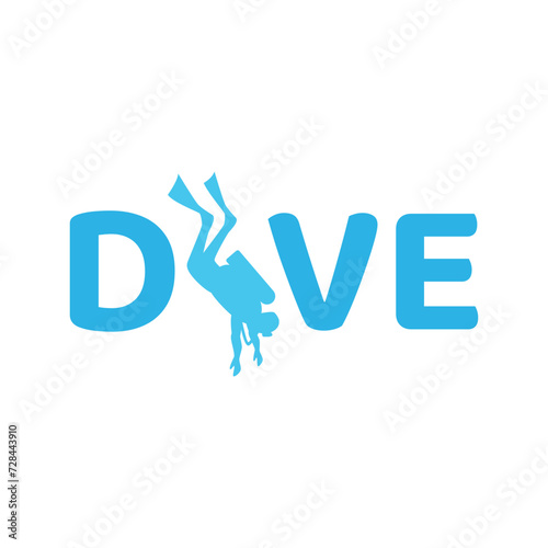 Scuba diving logo design, perfect for diving school and under water adventure logo design