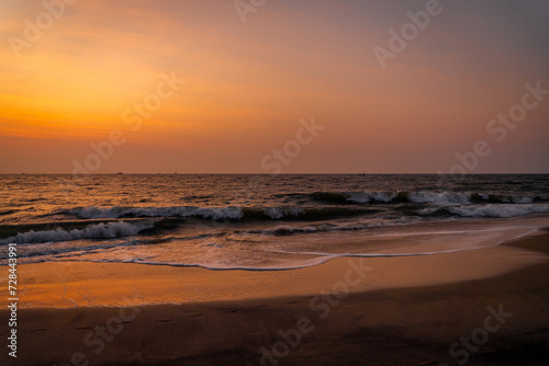 Mystic Sunset View at Alleppey  Alappuzha  Beach  Kerala 