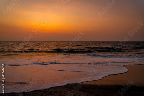 Mystic Sunset View at Alleppey (Alappuzha) Beach, Kerala  © CLICK ON THE WAY