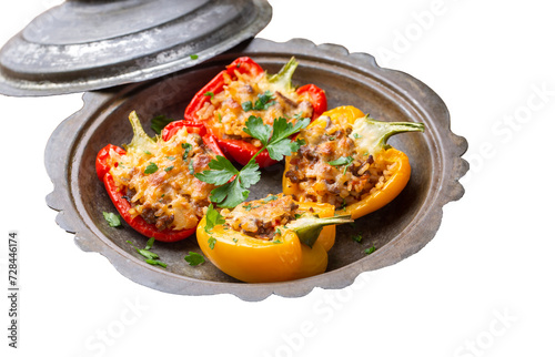 Stuffed peppers, halves of ...