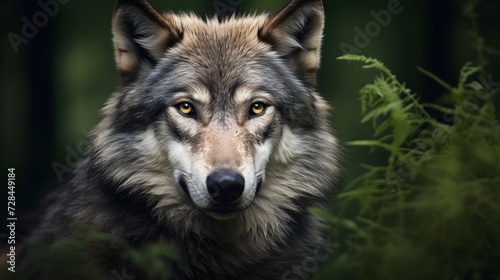 Grey Wolf Canis lupus Portrait