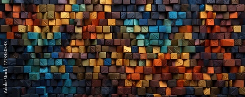 Amazing stone wallpaper made from various colored gravel. Colorful stone texture.