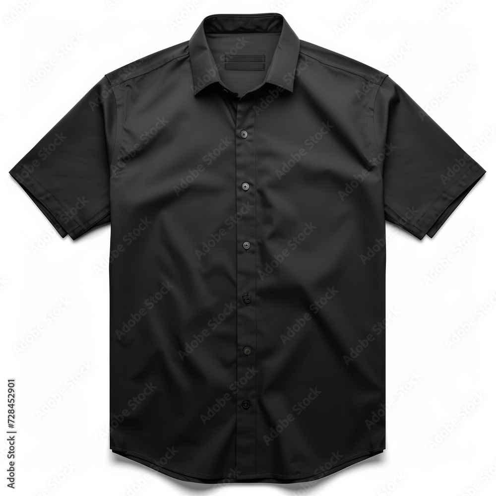 Naklejka premium black shirt mockup isolated on a white background