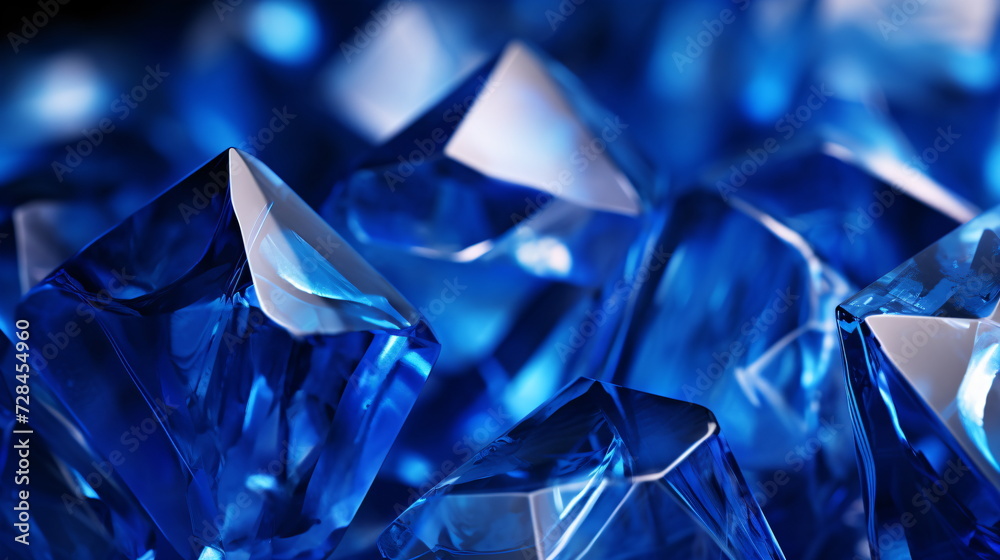 Blue shiny crystal background