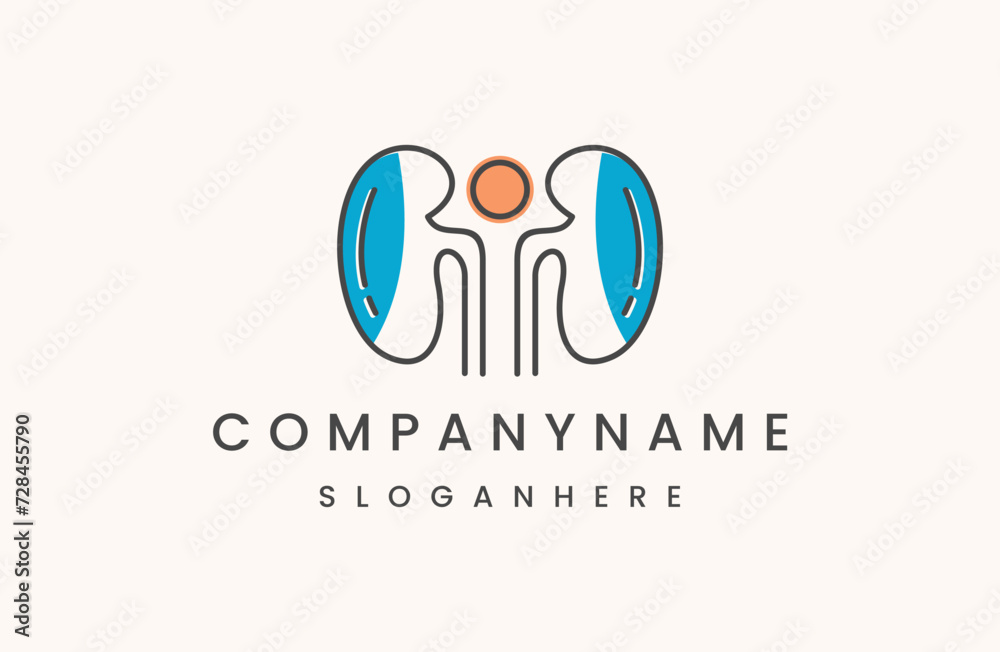 People kidney logo template vector illustration design People kidney logo template vector illustration design